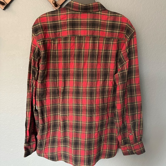Outdoor Life Work Plaid Shirt Heavy Duty Flannel Casual 100% Cotton Men Large - Picture 2 of 10